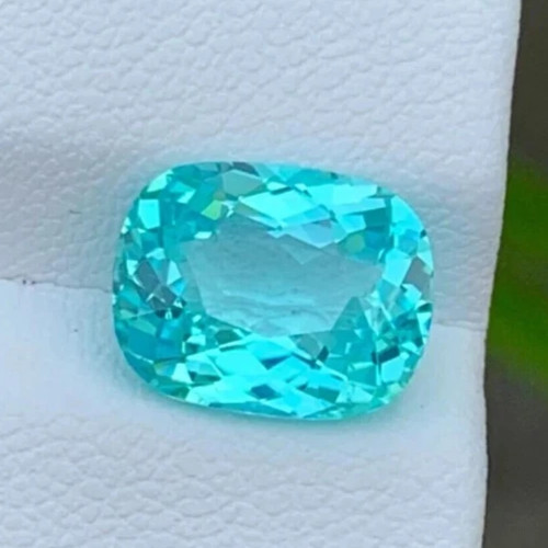 41 Ct GIE Certified Natural Paraiba Tourmaline Neon Blue Cushion Loose Gemstone
