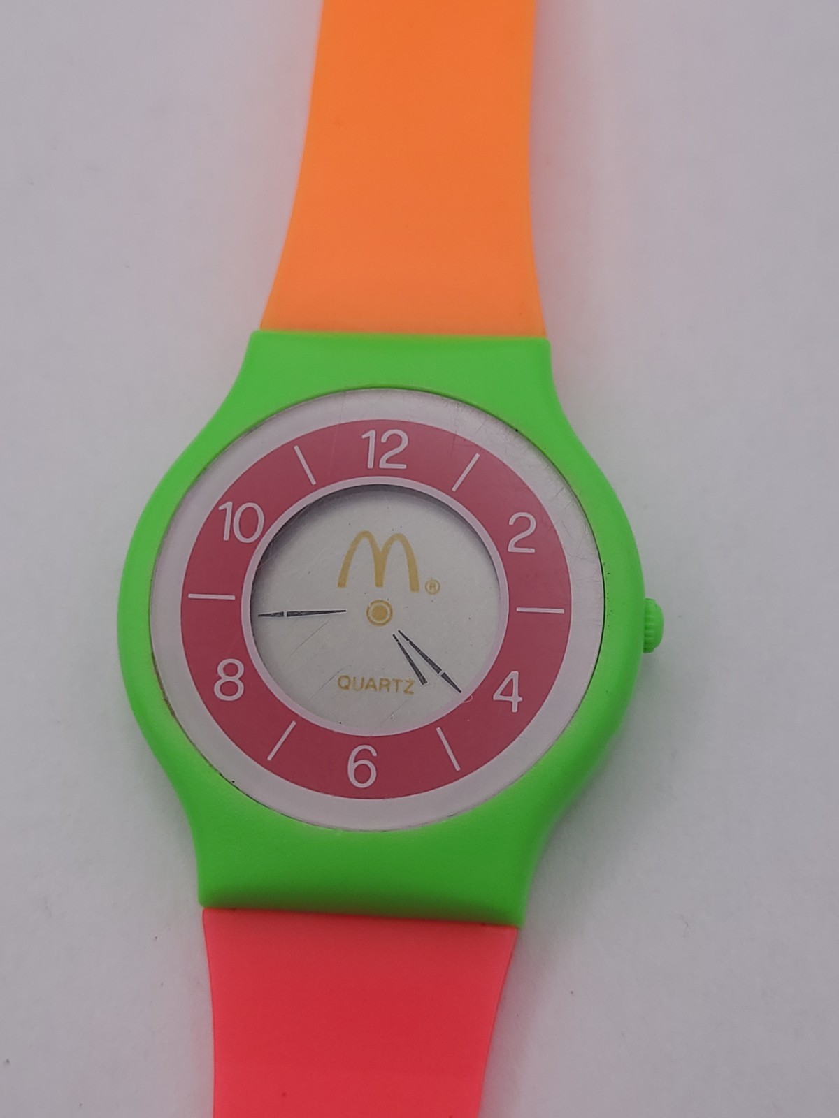 McDonald’s Neon Color DIGITAL HANDS Watch 1989 VINTAGE WORKING NEW BATTERY