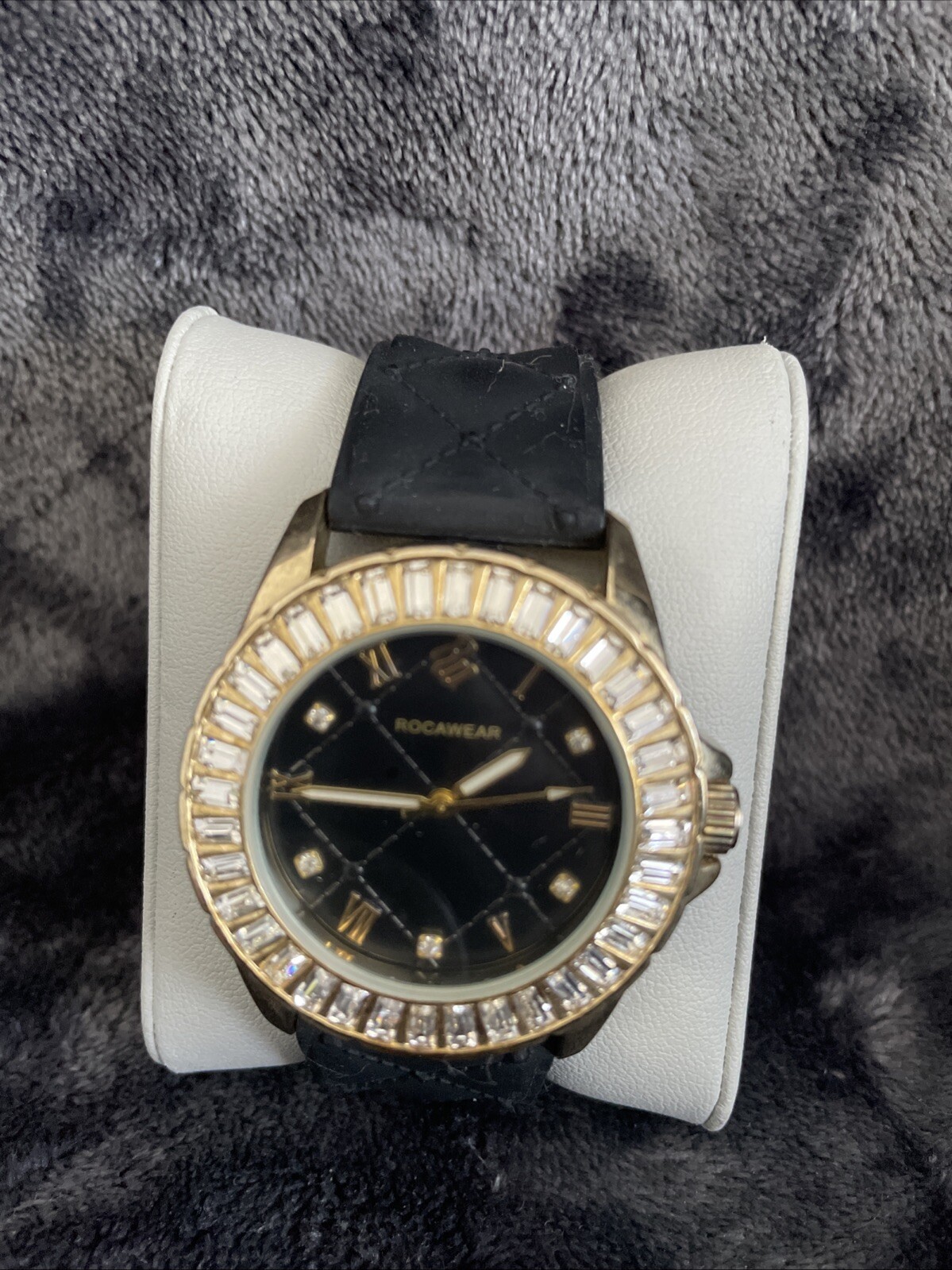 Women’s Rocawear Watch Crystal Accent Gel Band New battery Vintage