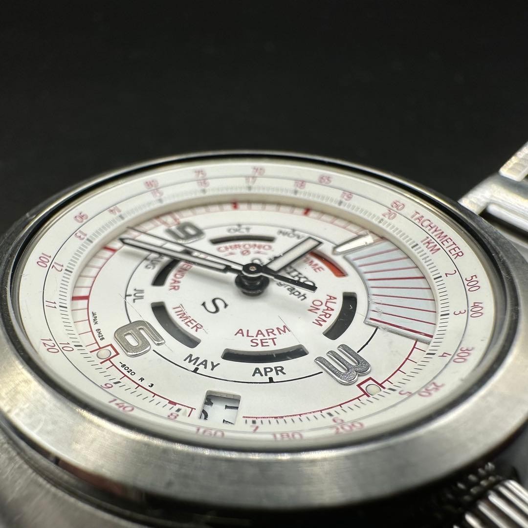 Seiko SUS Multi Function chronograph 6M26-6020 White Dial Working Condition