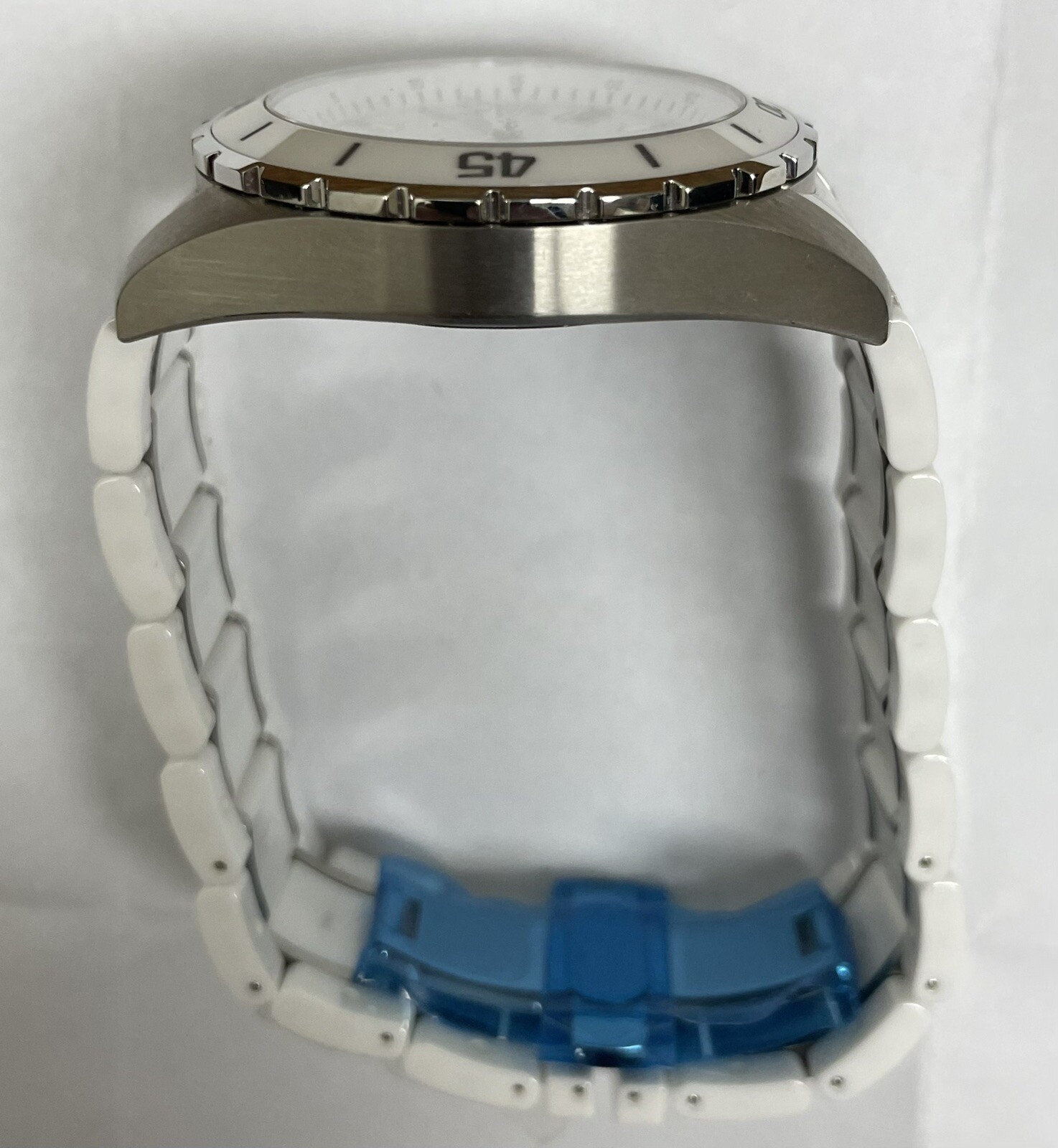Guess Collection Women’s XL Swiss White CERAMIC MEN’S WATCH Unisex 44mm X85009G1