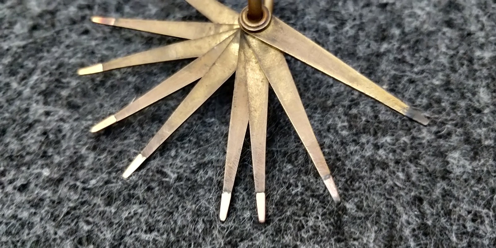 Antique Gold Testing Needles 4kt to 20kt U.S. Standard Ring Jewelers Tools