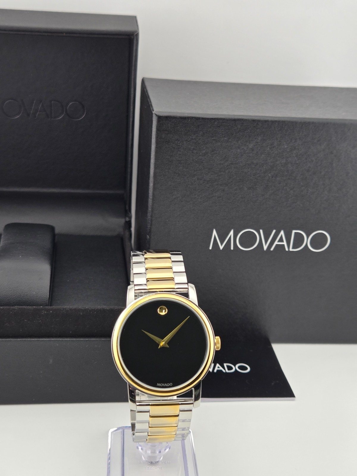 Movado Museum 2100016 Black Dial Two Tone Men’s Watch Refurbished