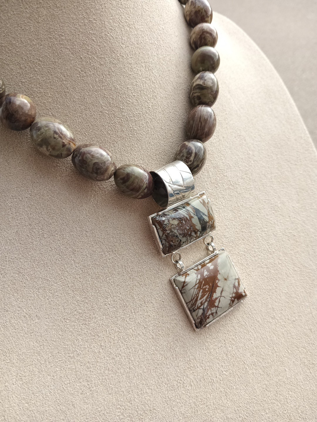 Jasper Sterling 925* Silver Pendant Necklace – Mine Finds by Jay King DTR