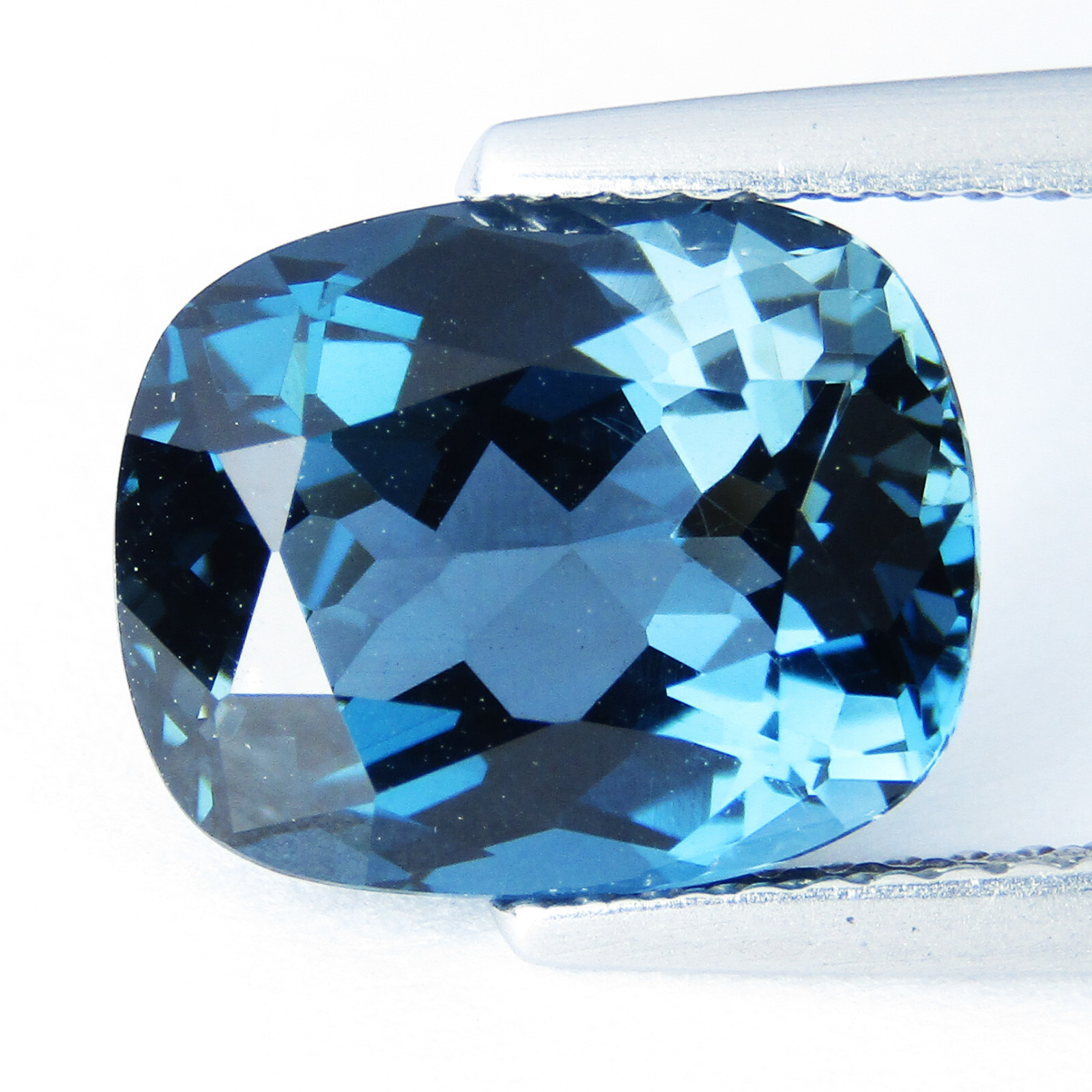 5.05Cts Genuine Natural London Blue Topaz 11x9mm Cushion Shape Loose Gemstone