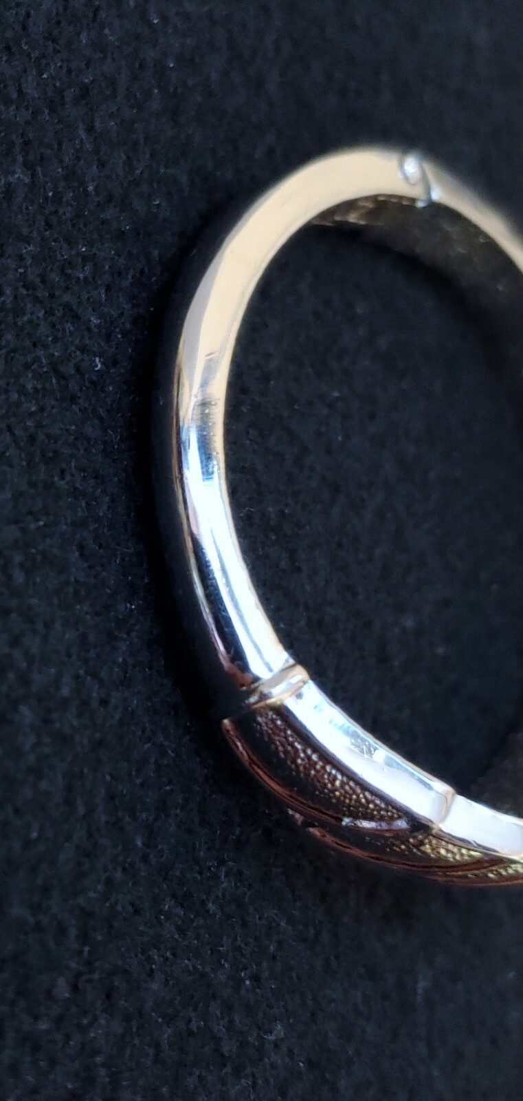 Silvertone Cuff Bracelet, hinged ( 2 1/8in Inside )