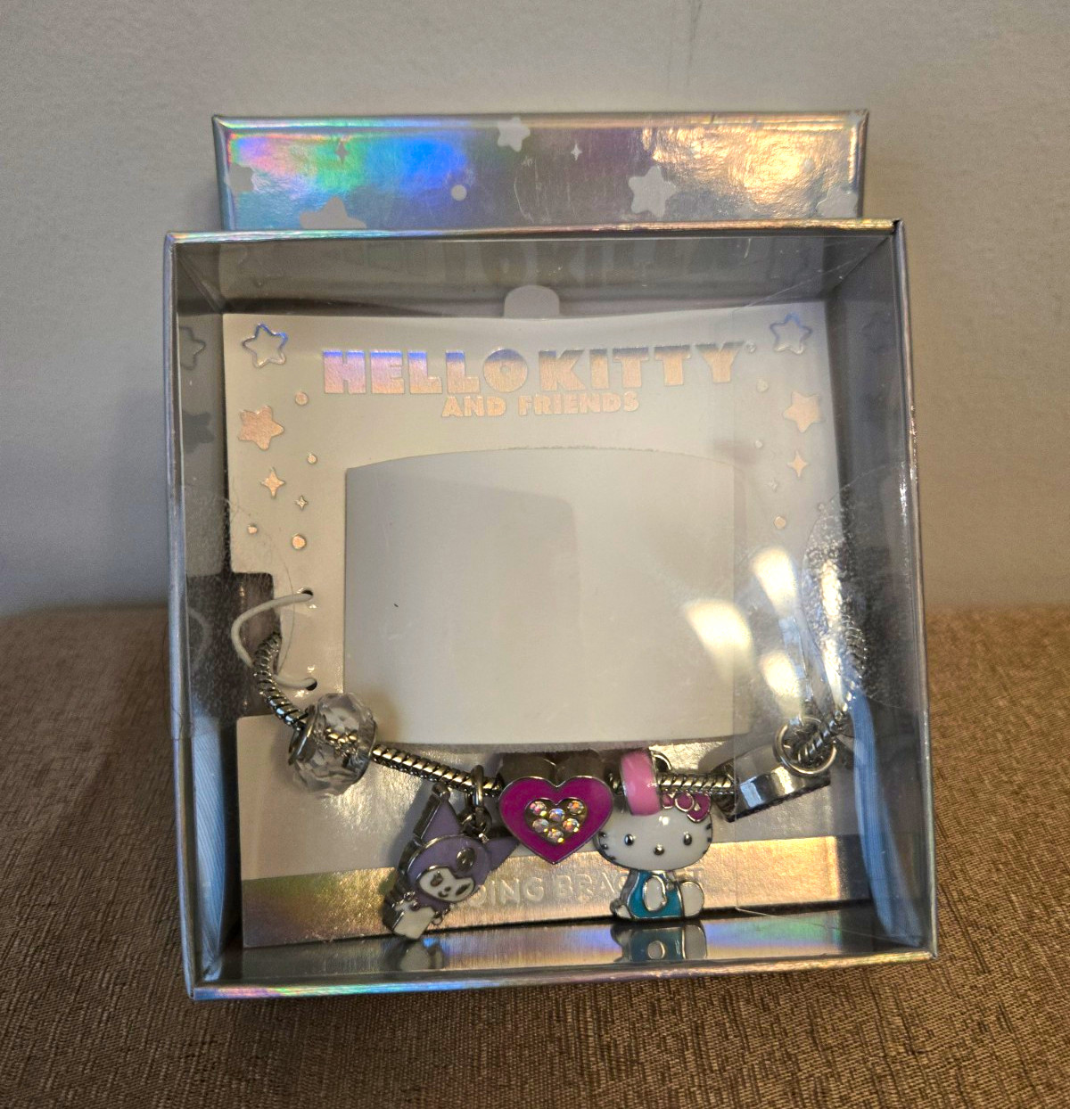 Hello Kitty & Friends Sliding Charm Bracelet | Sanrio Adjustable Silver Bracelet
