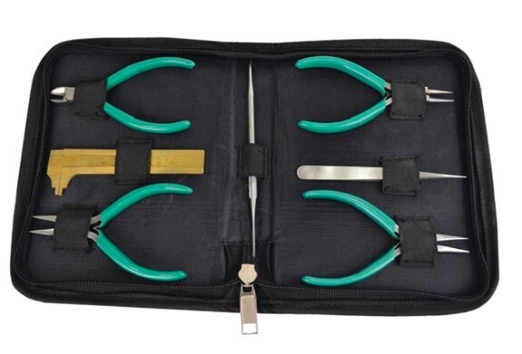 7 Piece Jewelry Beading Tool Kit Pliers Beading Needle Tweezers Beading Set
