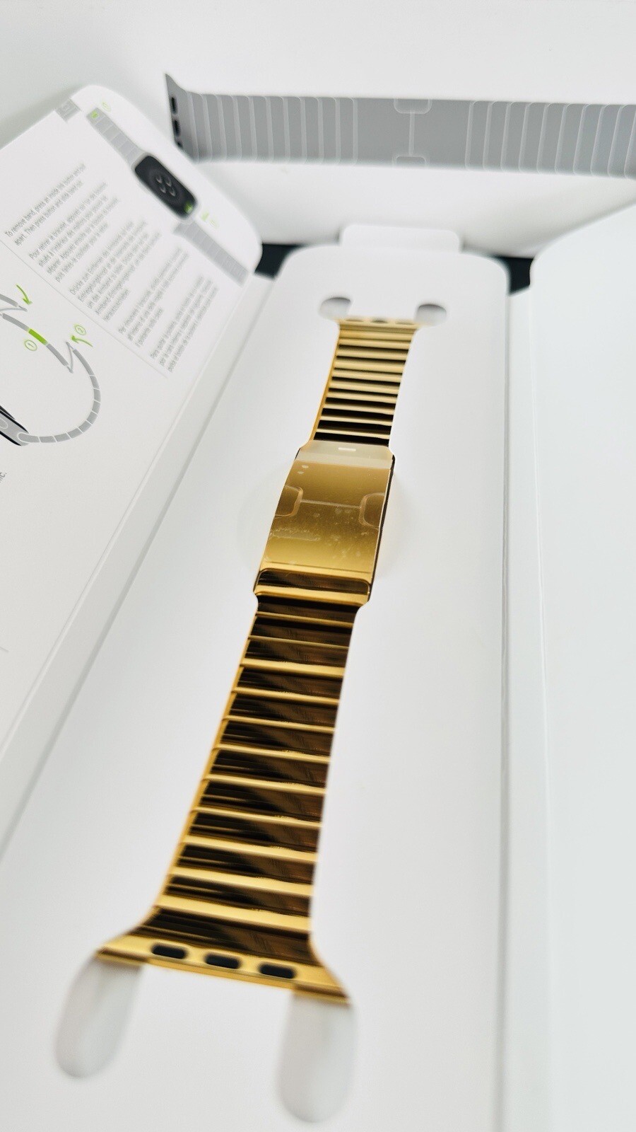 Original Custom 24K Gold Plated 4445 49 Apple Polished Link Band For Apple Watch