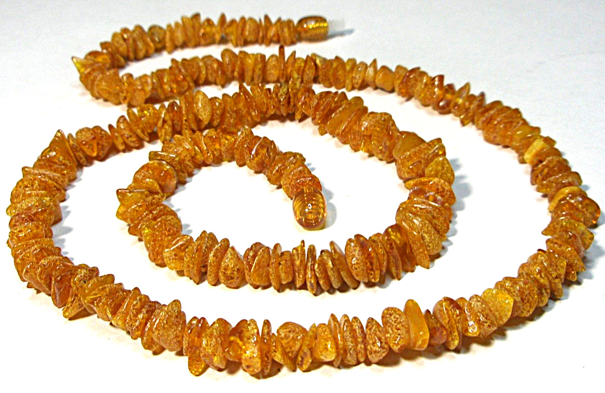 Genuine Baltic Amber Chip Necklace Statemet Boho 60!! cm – 24 inch, 19 – 20 gram