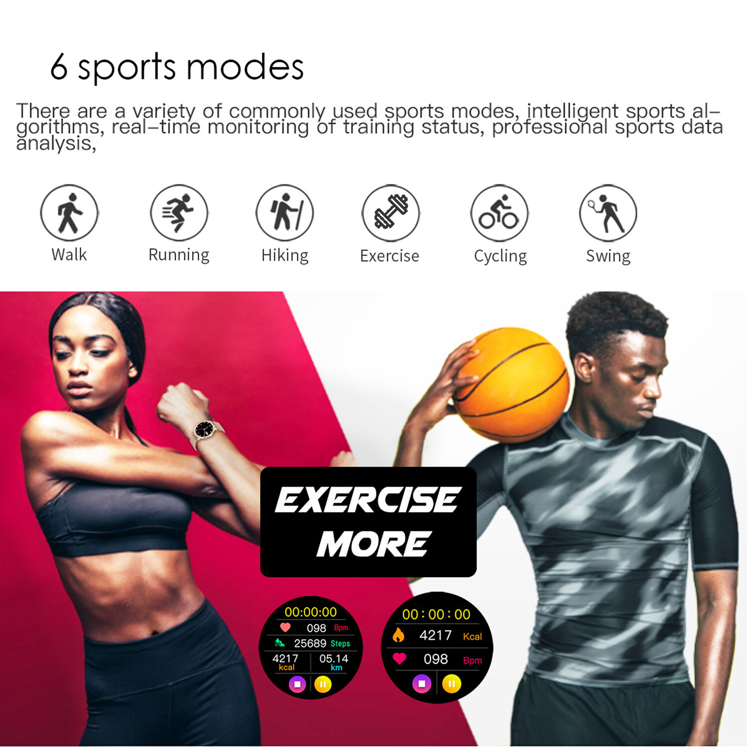 Women Girls Female Bluetooth Smart Watch Fitness Tracker Wrist Watch Pedometer