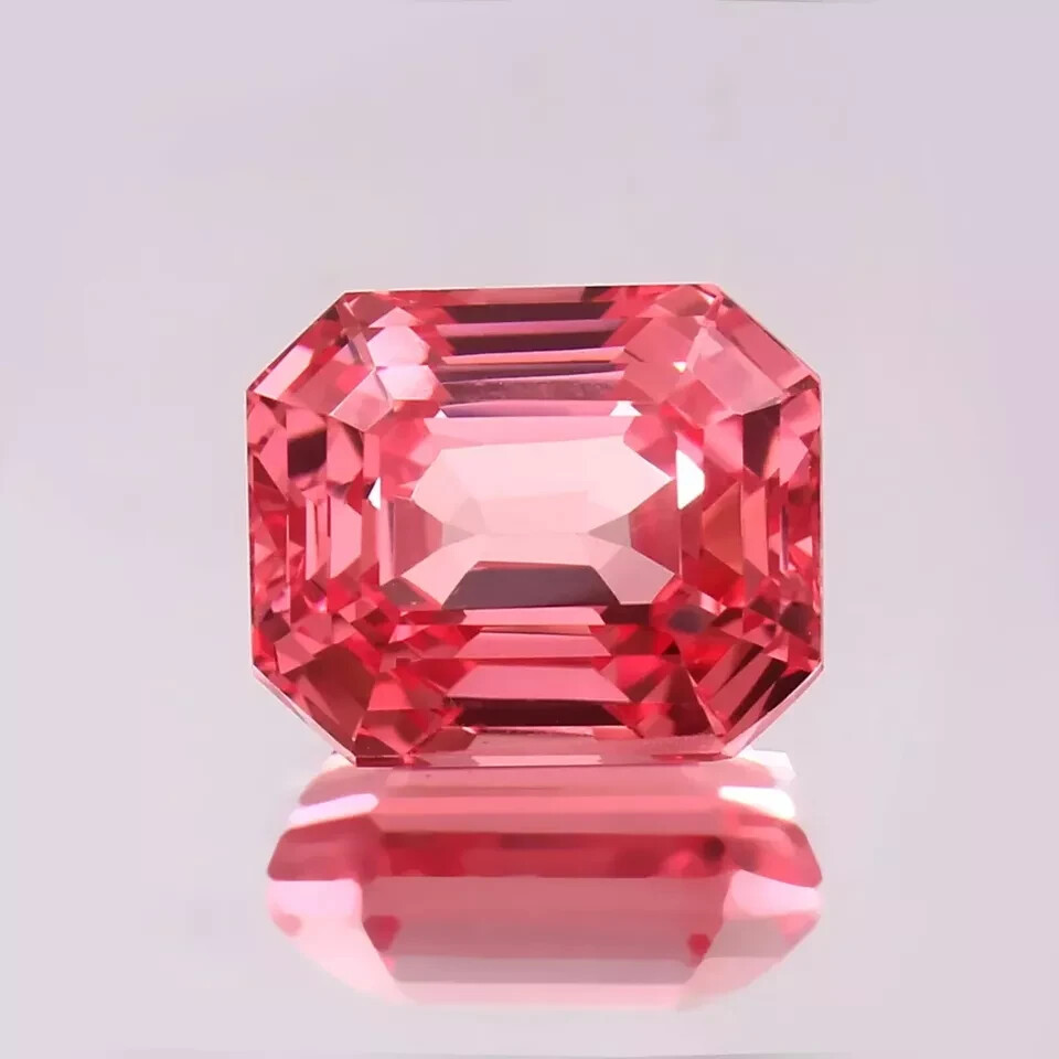 Natural Padparadscha Sapphire 50 Ct Ceylon Emerald Cut Certified Loose Gemstone