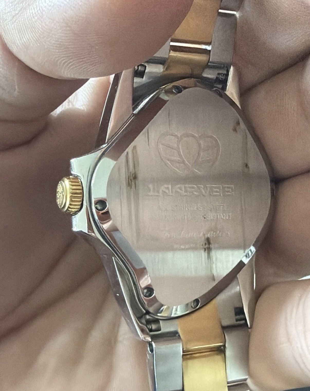Laarvee Pea001-Sgblk Two Tone Watch Lightly Pre-Owned Silver Gold COMPLETE
