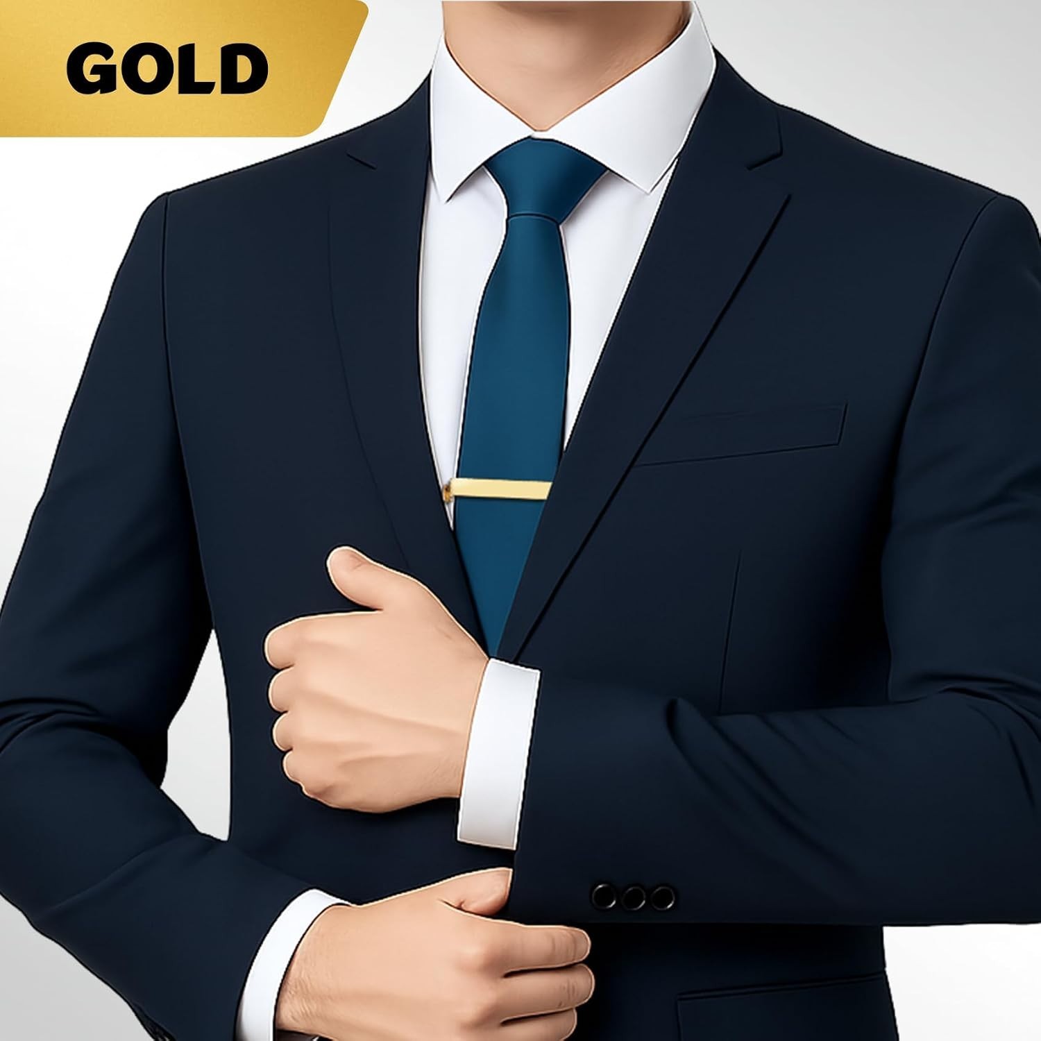Classic 3 Pack Tie Clips – Gold, Silver & Black Matte Finish for Every Occasion