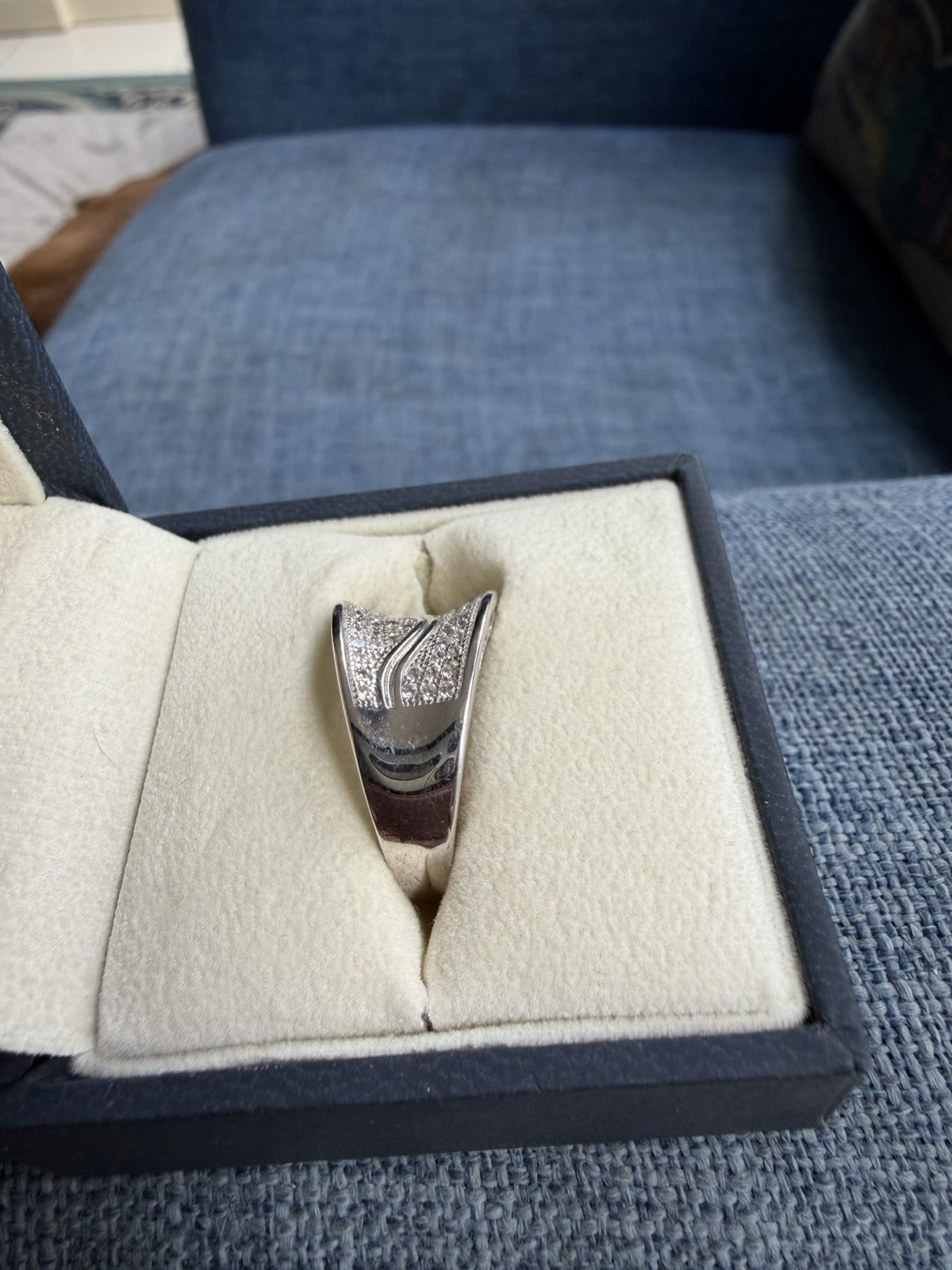 White Sapphire, Stunning, Right Hand Ring