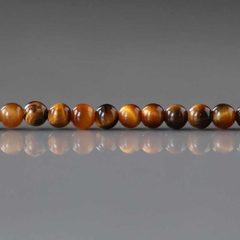 Tigers Eye Beads 3mm – Smooth Round Natural Gemstone 15 Strand