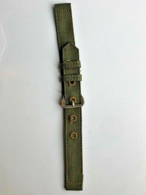 1940’s NOS US Military canvas strap 1/2″ 12.7mm 2-piece – compass or watch B1FFF