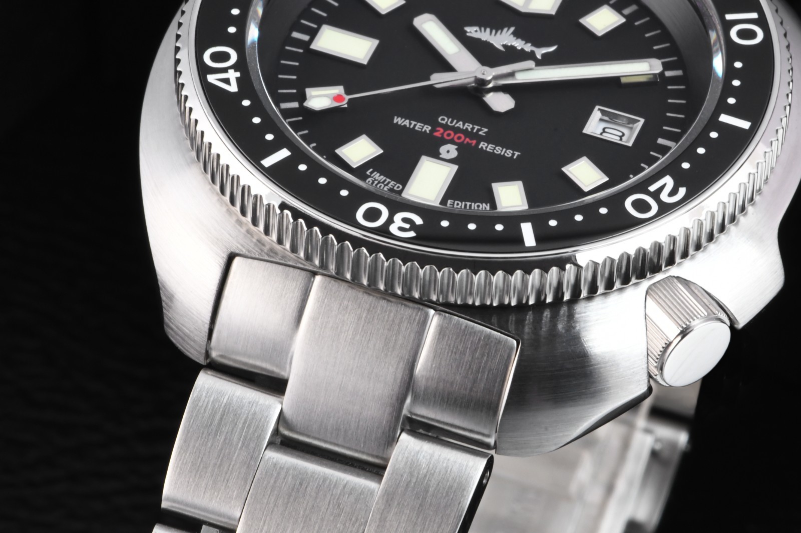 Heimdallr Sharkey Quartz Miyota 2115 Captain Willard 6105 Diver Watch C3 200M