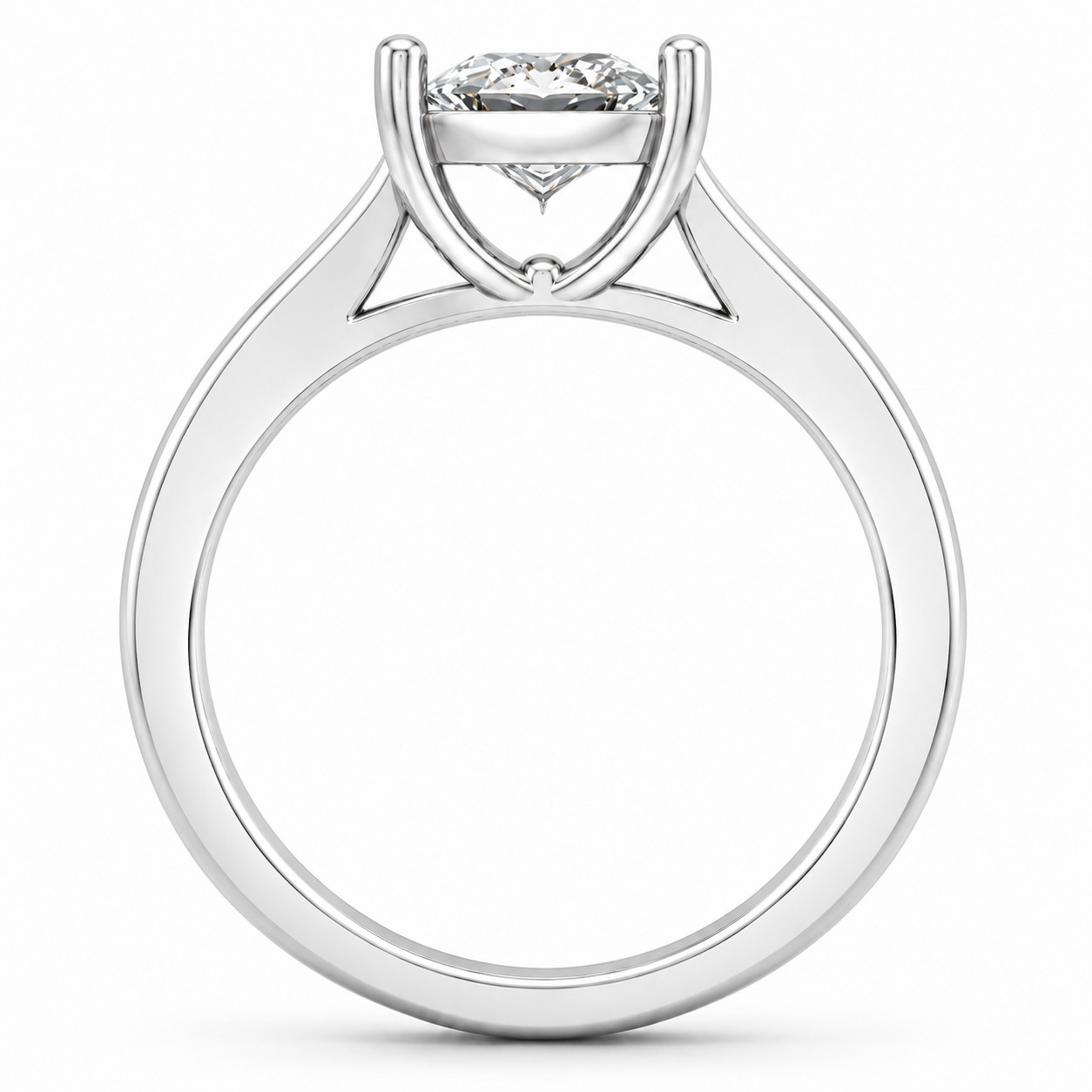 1.00 Ct Princess Cut Moissanite Solitaire Engagement Ring in 10K Gold for Women