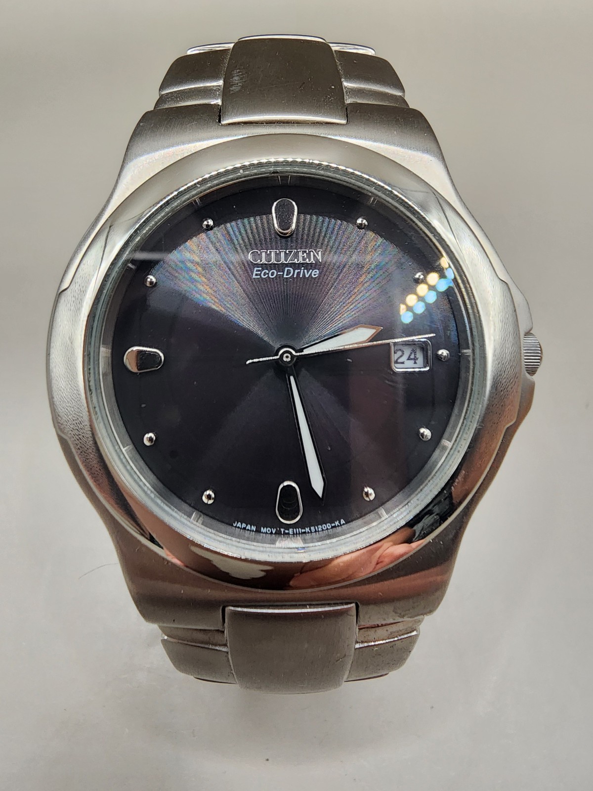 Citizen Eco-Drive Men’s Watch E111-K16750 Grey Dial Stainless Steel 38mm