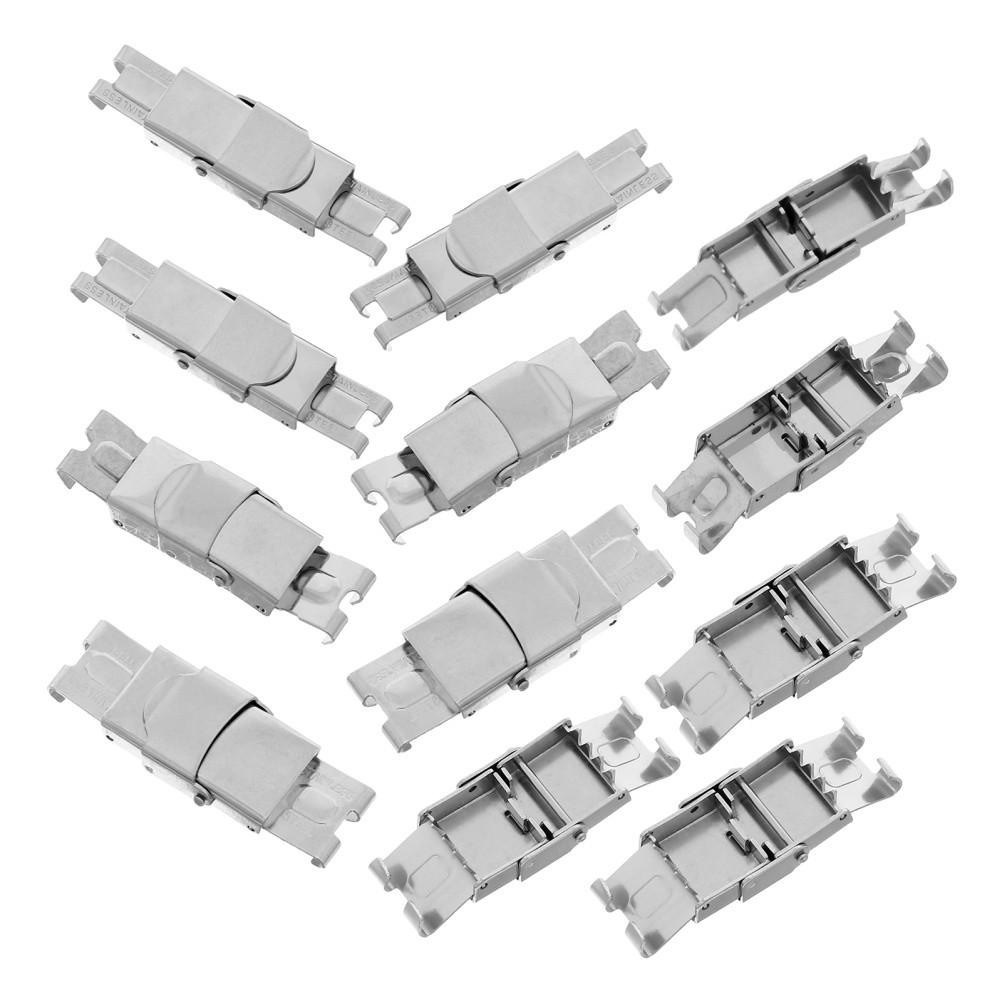 15pcs Stainless Steel Watch Band Clasp Deployment Fold-Over Buckle