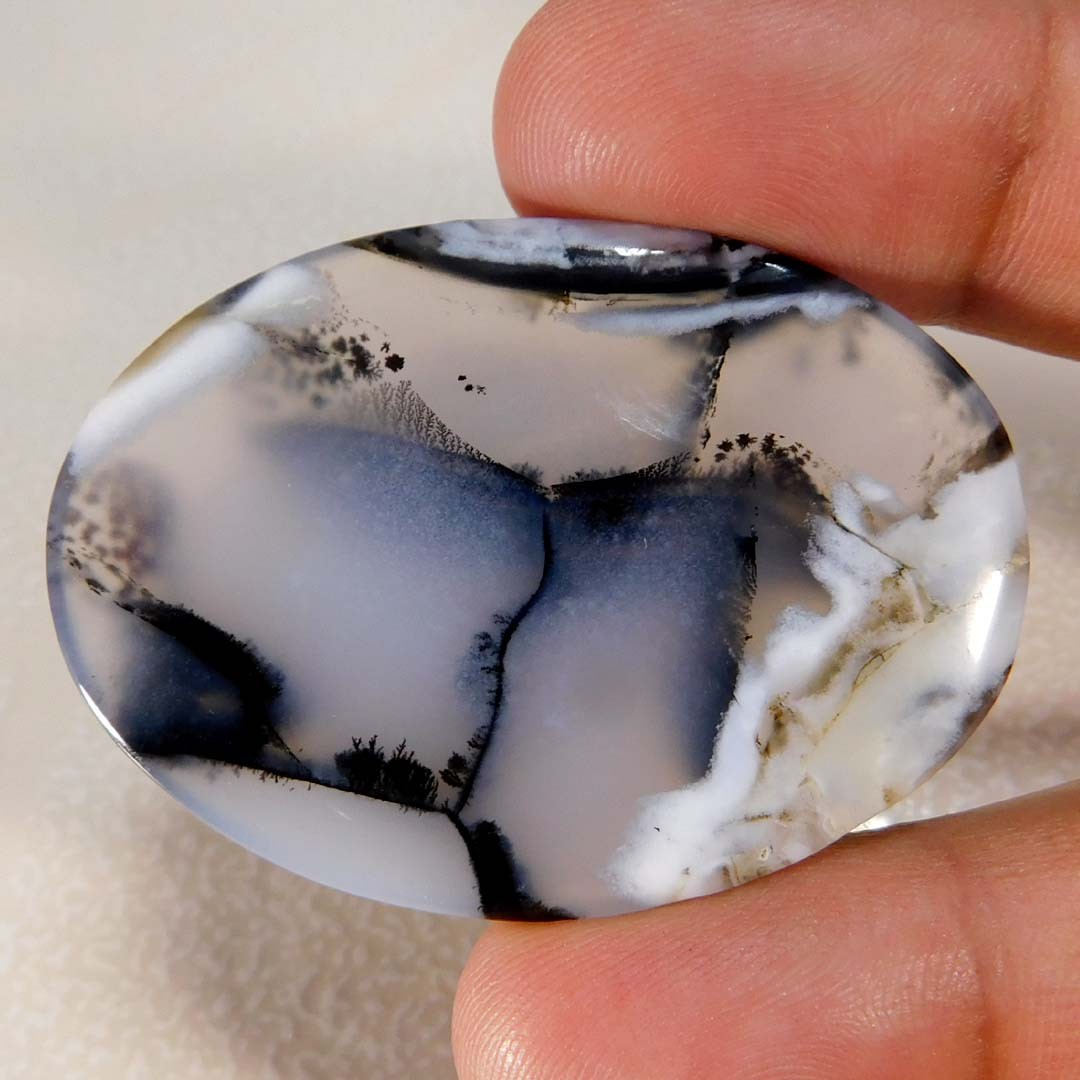 90.55Cts. Natural Gorgeous Dendritic opal Oval Cabochon Reiki Healing Gemstone