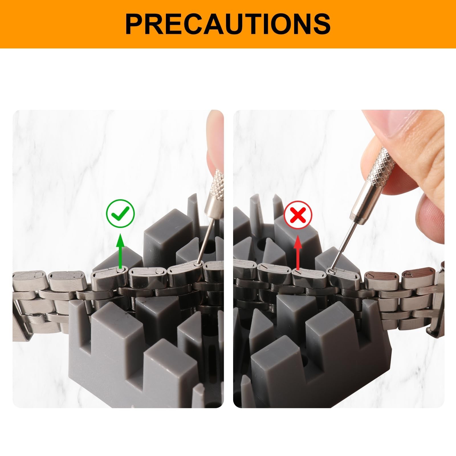 Watch Link Removal Kit, All Metal Watch Strap Link Removal, Sizing Kit with P…