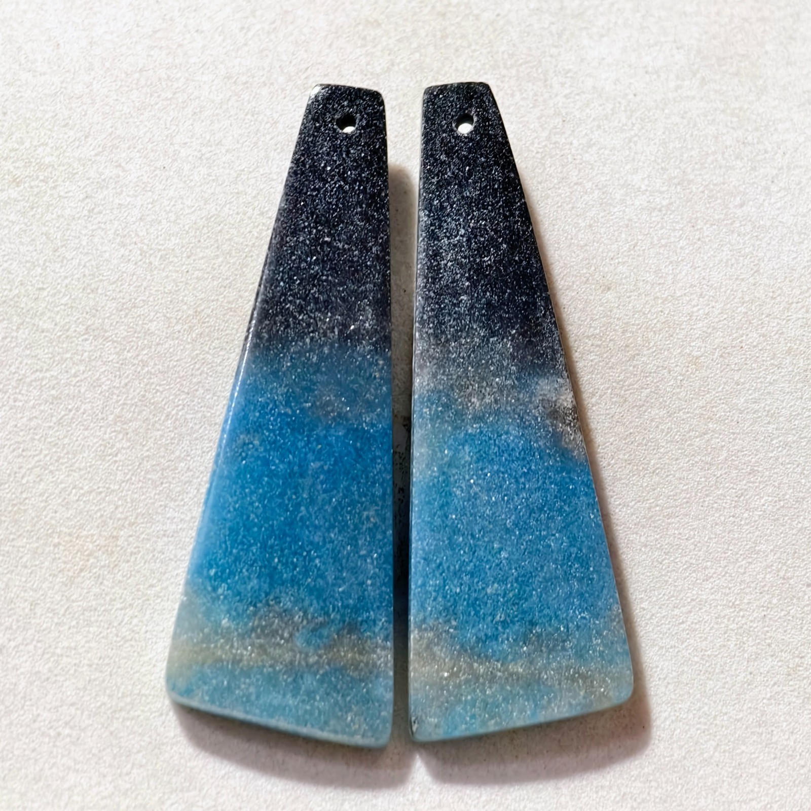 53 Cts Natural Trolleite Drilled Pair Cabochon Gemstone For Jewelry 48 X 15.9 MM