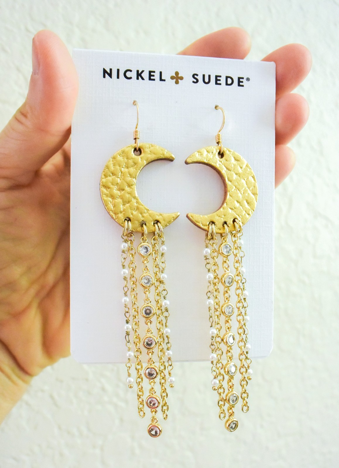 *Nickel & Suede* Hammered Gold Athena Earrings – NEW! – HTF!