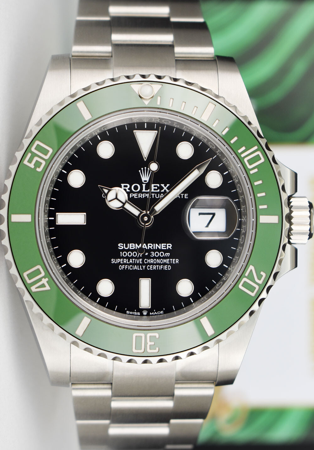 ROLEX 41mm 2023 SS SUBMARINER MK 2 Green Bezel “KERMIT” 126610LV SANT BLANC