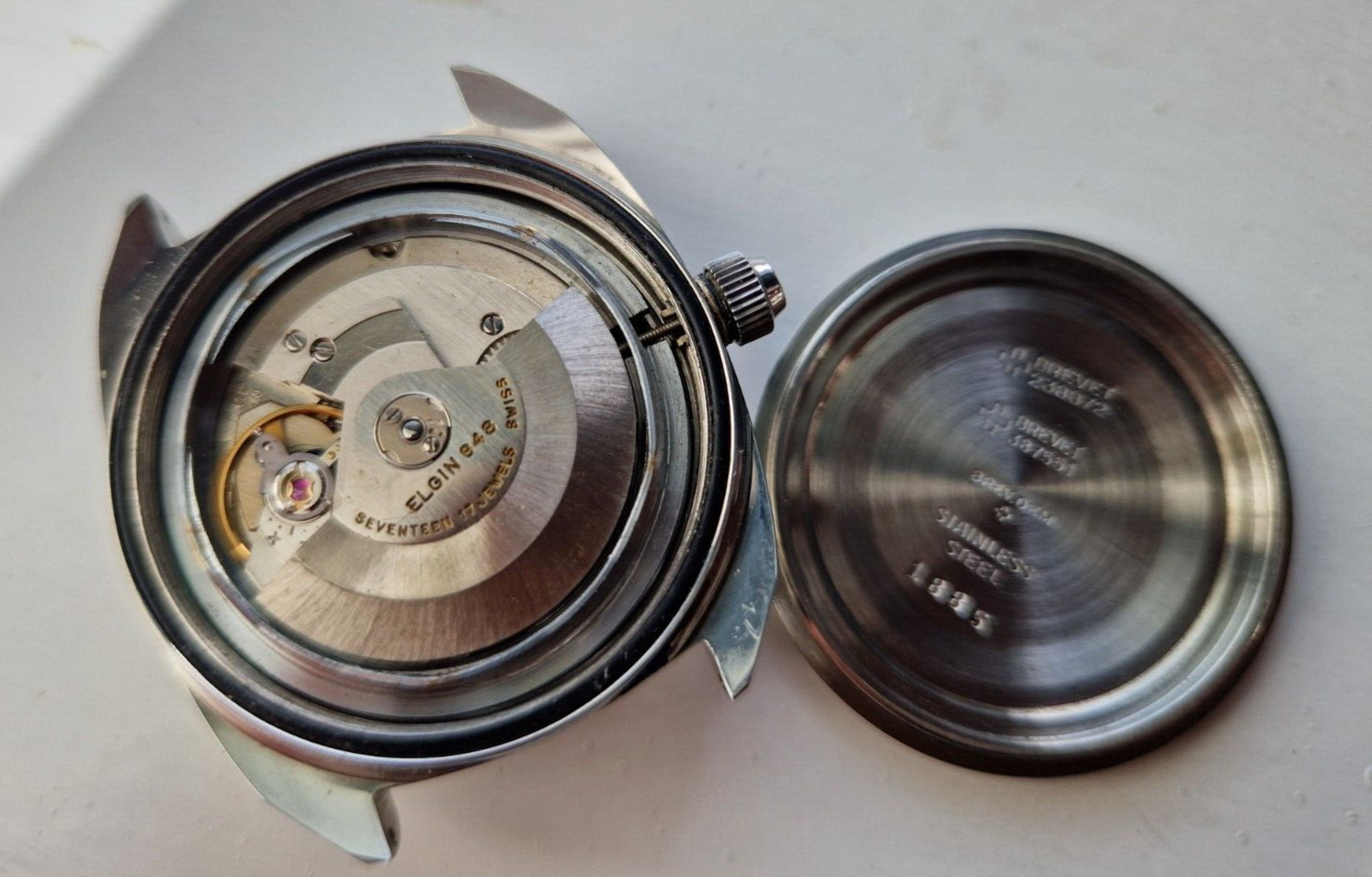 Vintage Automatic Duward Oceanic Continual watch Brevet Technos case mixparts