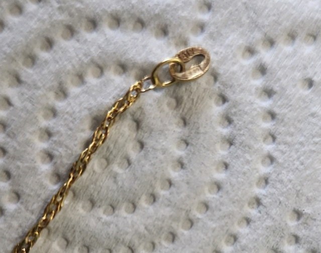 Vtg UNOAERRE 14k Gold Singapore Chain Necklace Italy 1AR 2g 16in Lgth Ships Free