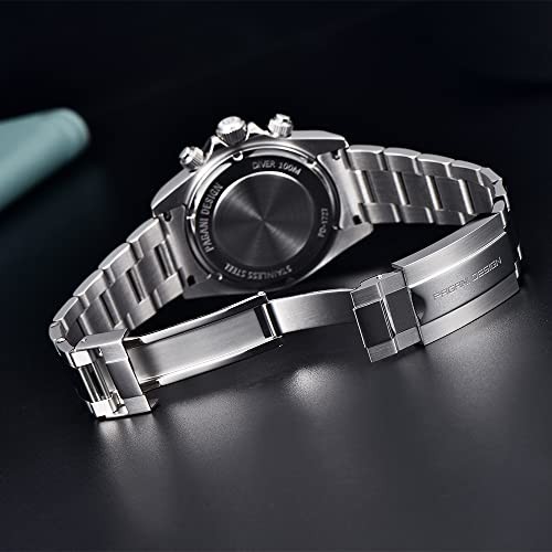 Pagani Design PD-1727 Chronograph Watch Sky Blue Sapphire Steel Quartz