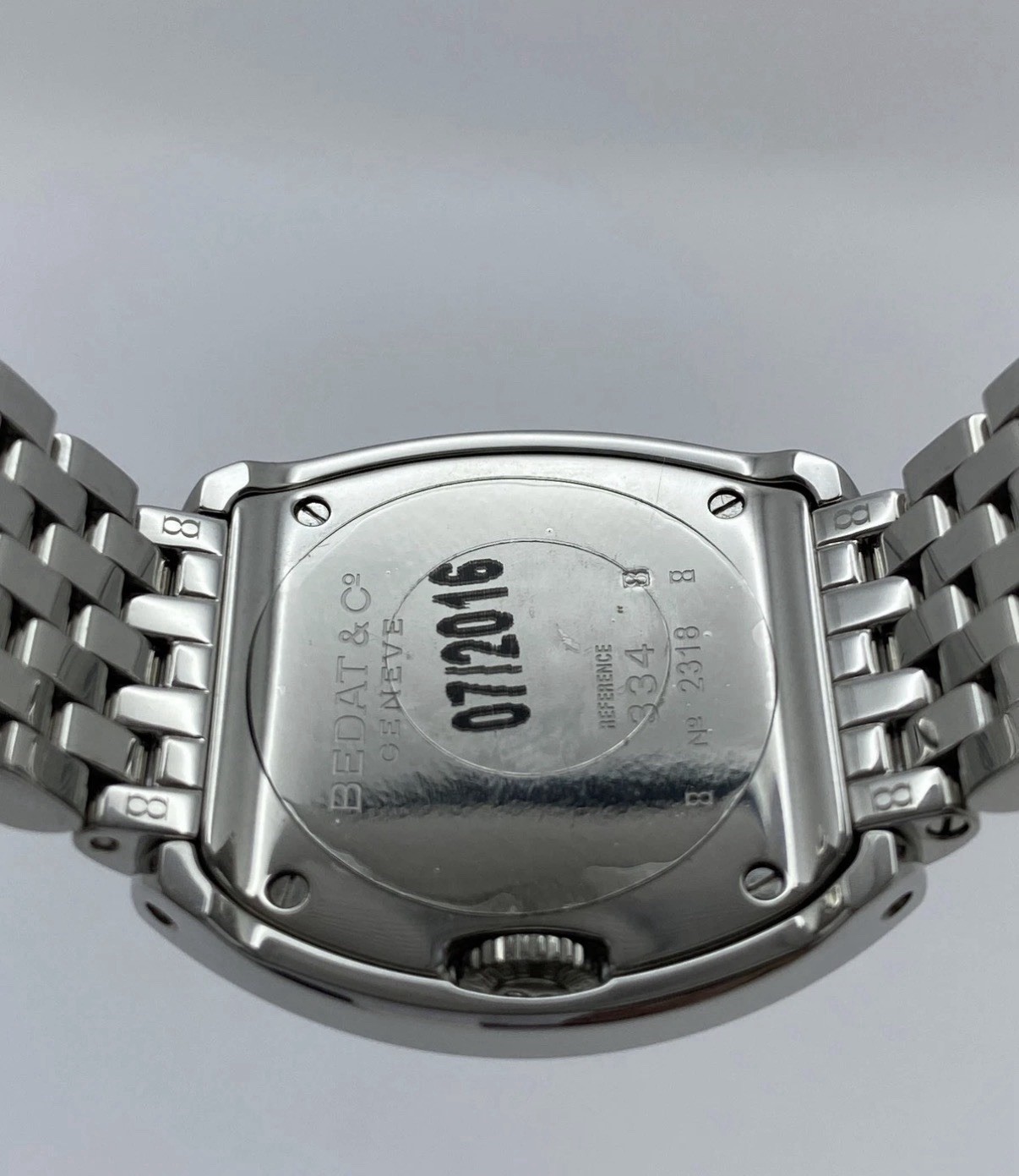 Bedat & Co Bedat No. 3 Tonneau Quartz Date Silver Dial 29.5mm Box Papers