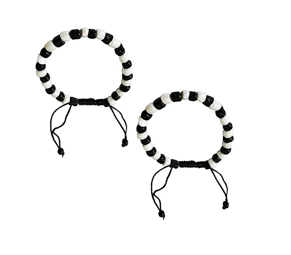 New Black & White Beaded Nazariya Bracelet for New Born Babies (0-9 months)