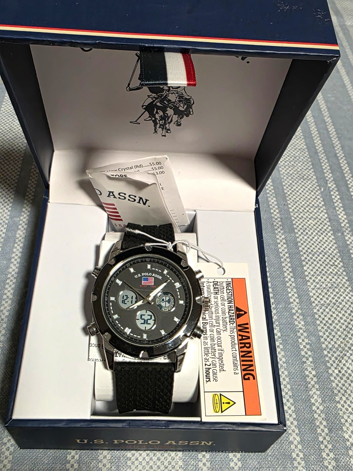 U.S. Polo Assn. Men’s Quartz Wristwatch Analog/Digital 46mm 50m Box Manual