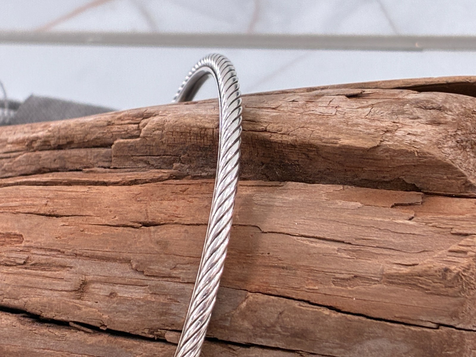 David Yurman Cable Classics Bangle Bracelet Sterling Silver DY 925 Fits 8.25 in