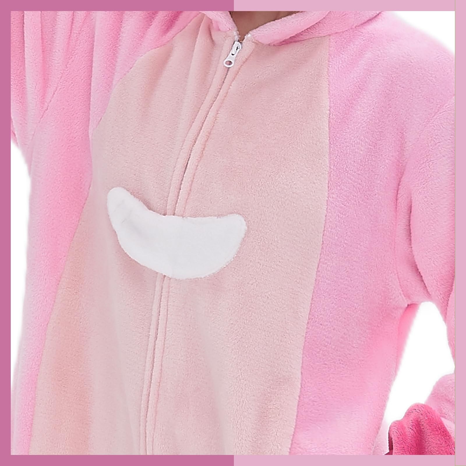 GONAAP Pink Animal Bodysuit Pajama XXL Unisex Adult Pajamas Costume Cosplay