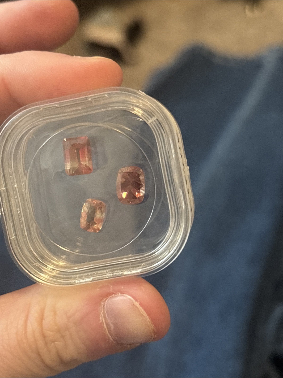 Natural Bolivian Bi-Color Ametrine – 3 Stone Parcel Mixed Cuts Loose Gemstone