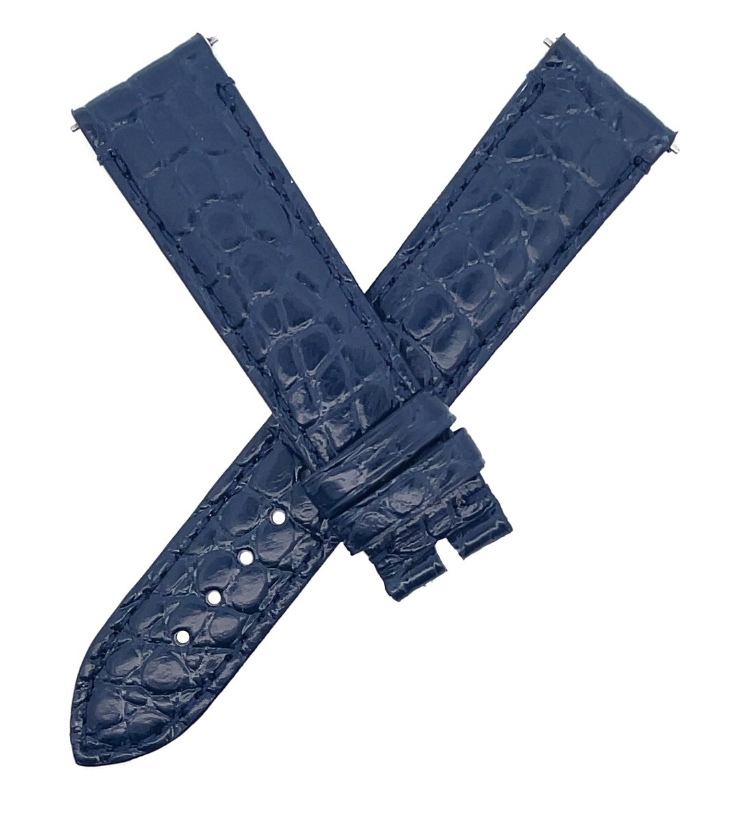 Frederique Constant 18mm x 16mm Dark Navy Blue Alligator Watch Band Strap