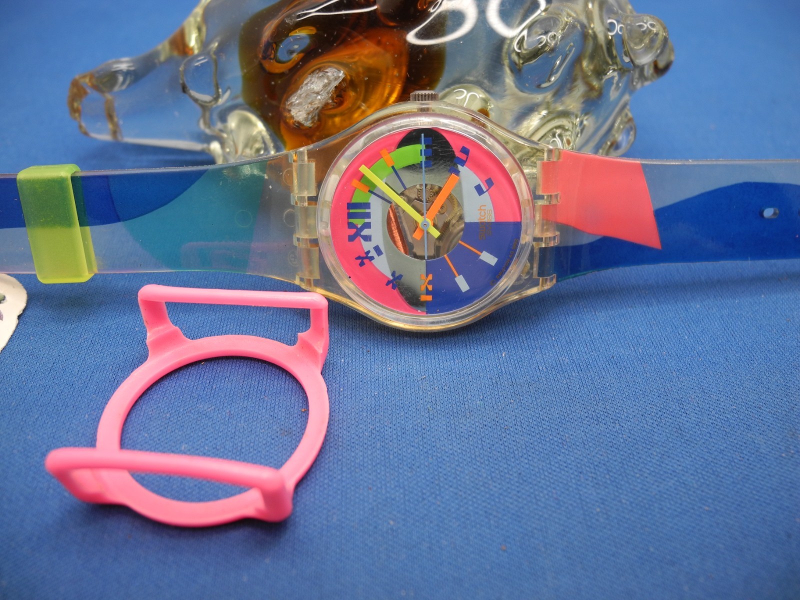 SWATCH WATCH GK153 “BEACH VOLLEY” 1992 ORIGINAL – NEW BATTERY,WORKS FINE.
