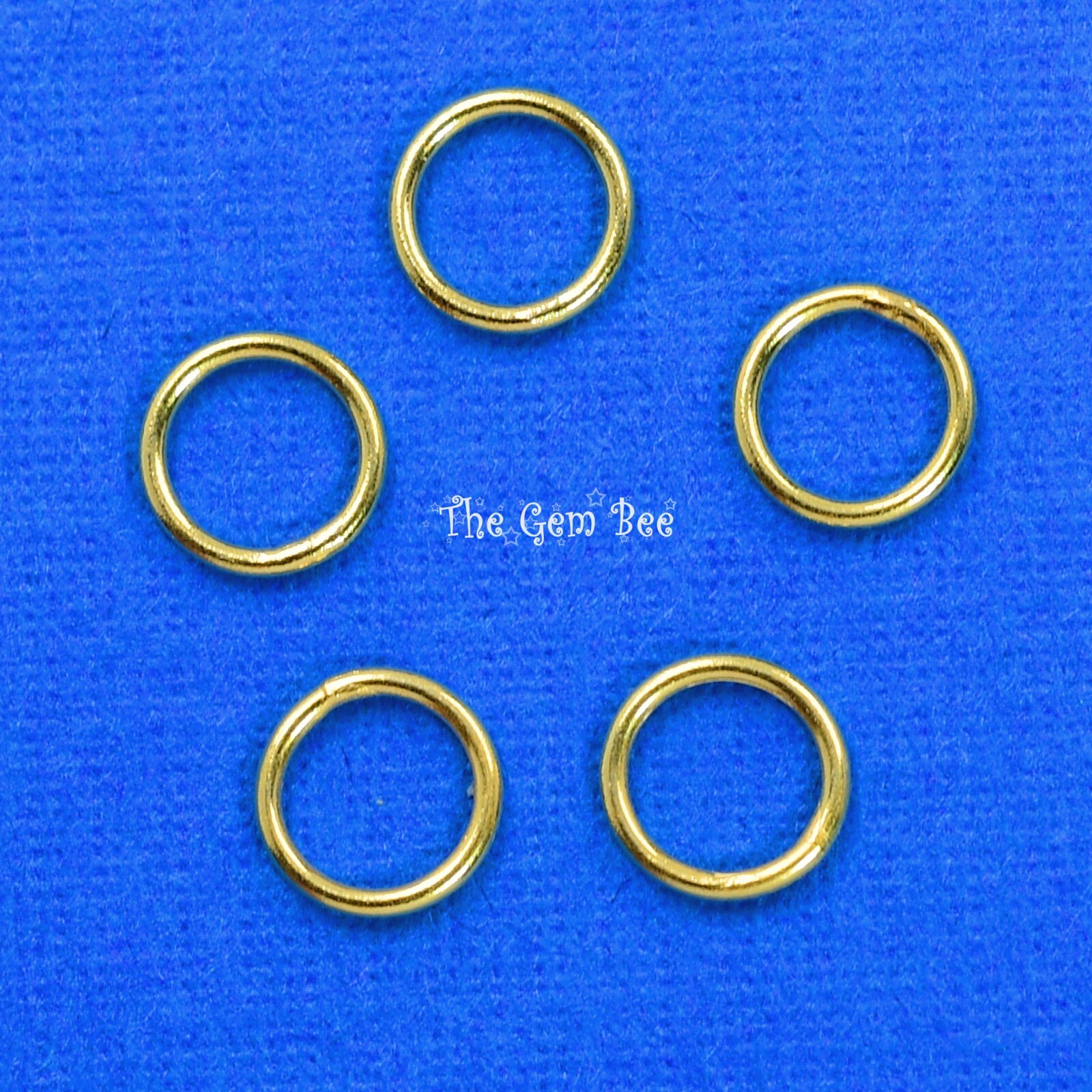 5MM 23 Gauge 14K Solid Yellow Gold Round CLOSED Jump Ring Finding