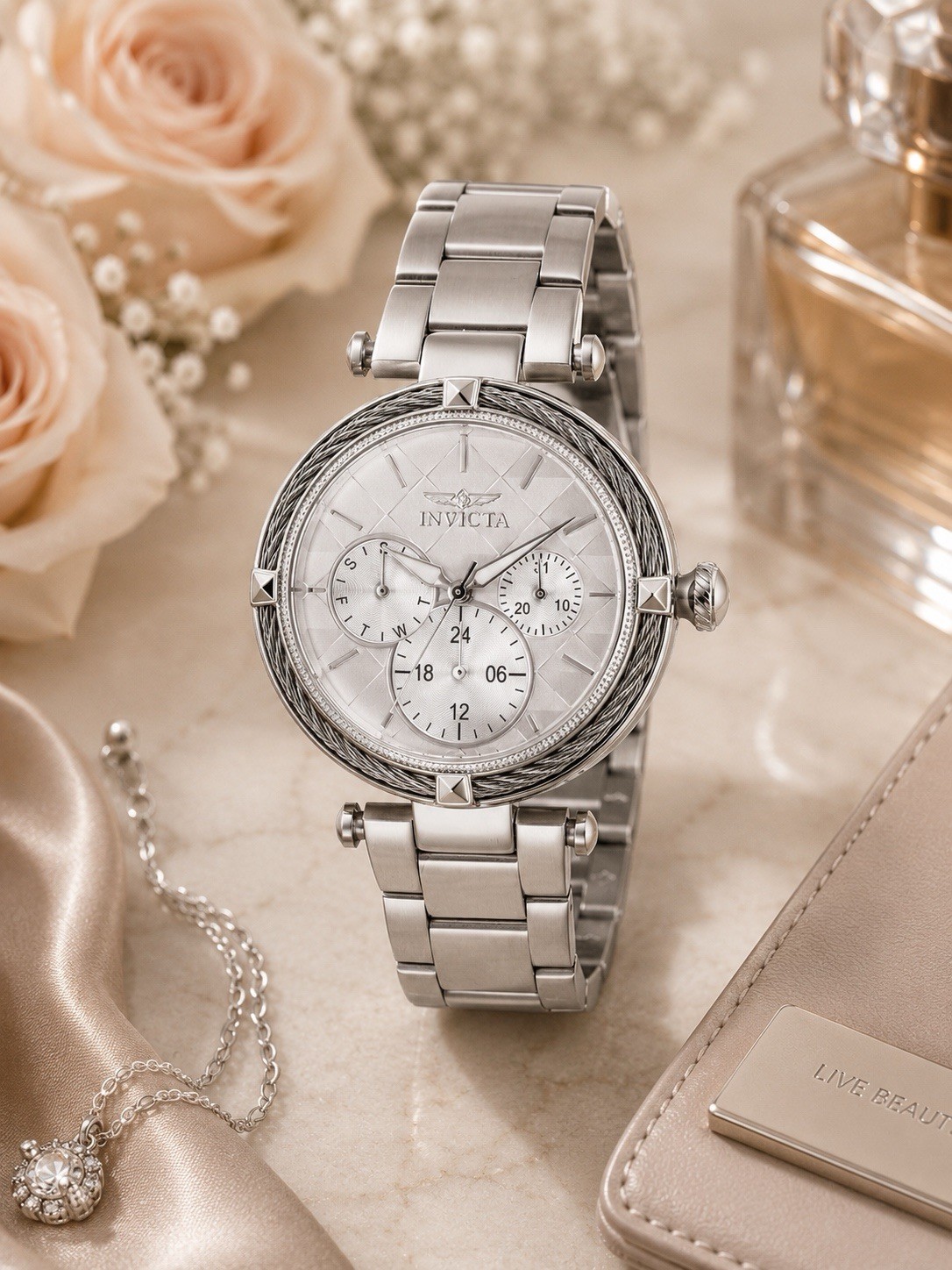 Invicta Bolt Women’s Watch 28955 – 36.5mm – Stainless Steel Chronograph