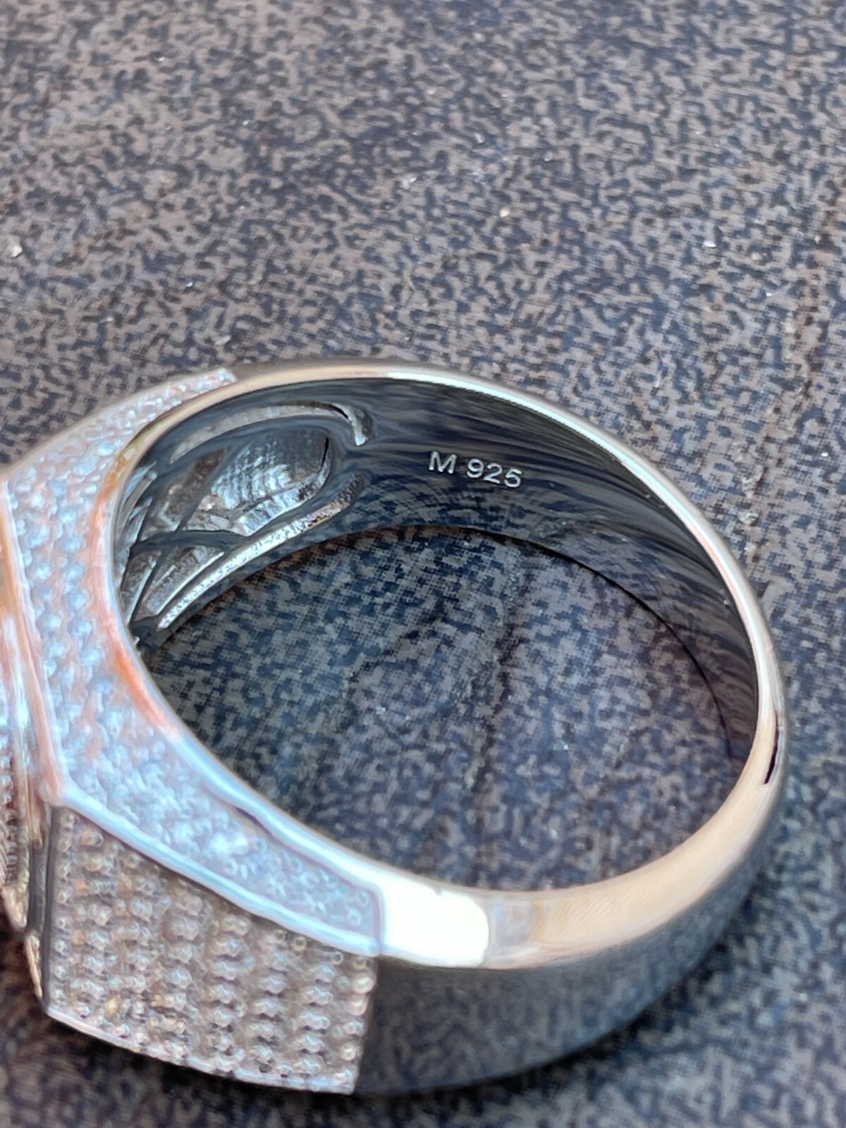 Real 925 Silver Mens Hip Hop Square Iced MOISSANITE Ring – Passes Tester W. GRA