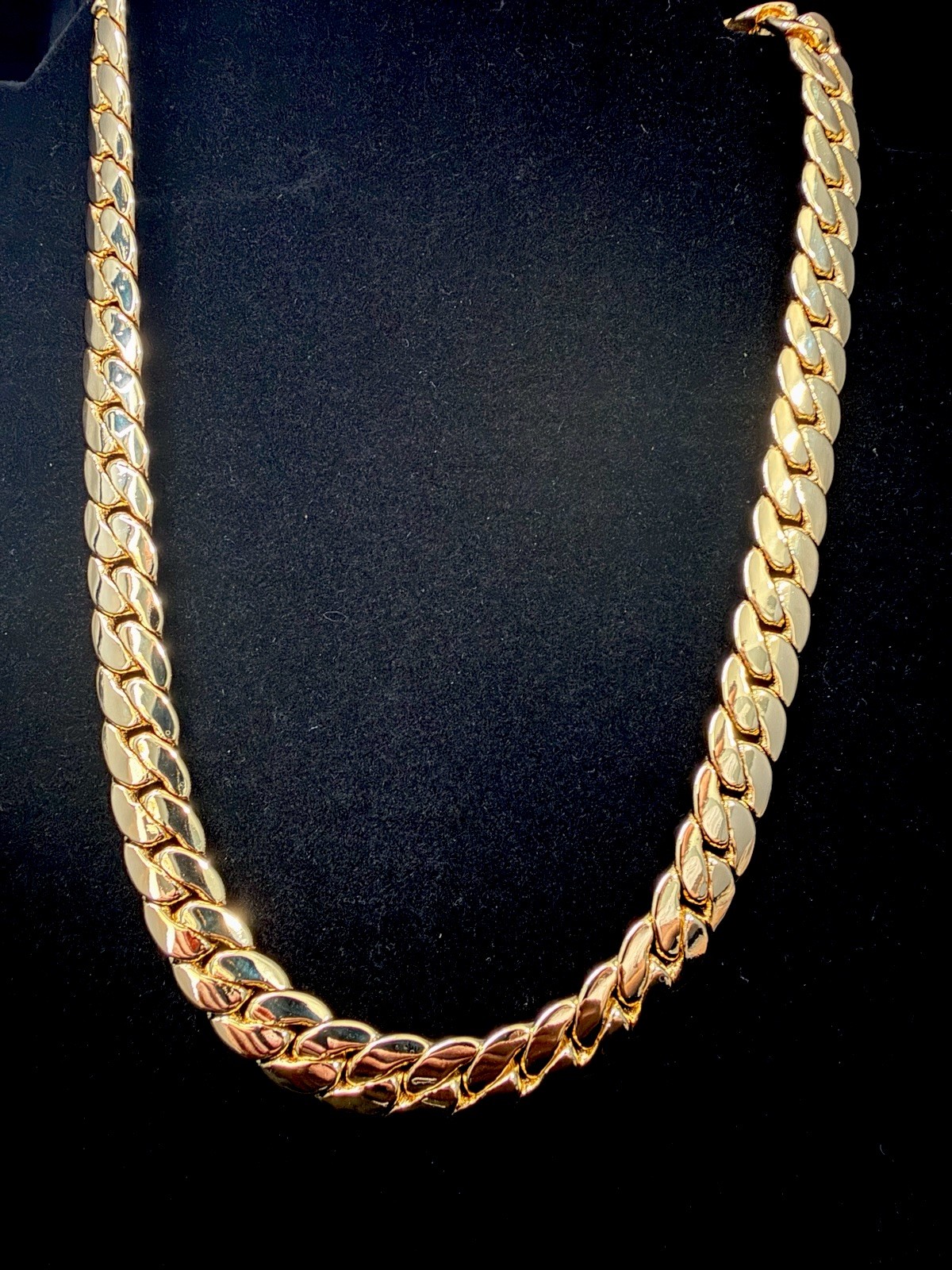 Miami Cuban 20in 11MM 14K Stamped Gold Necklace w/Box Lock. BRAND NEW.