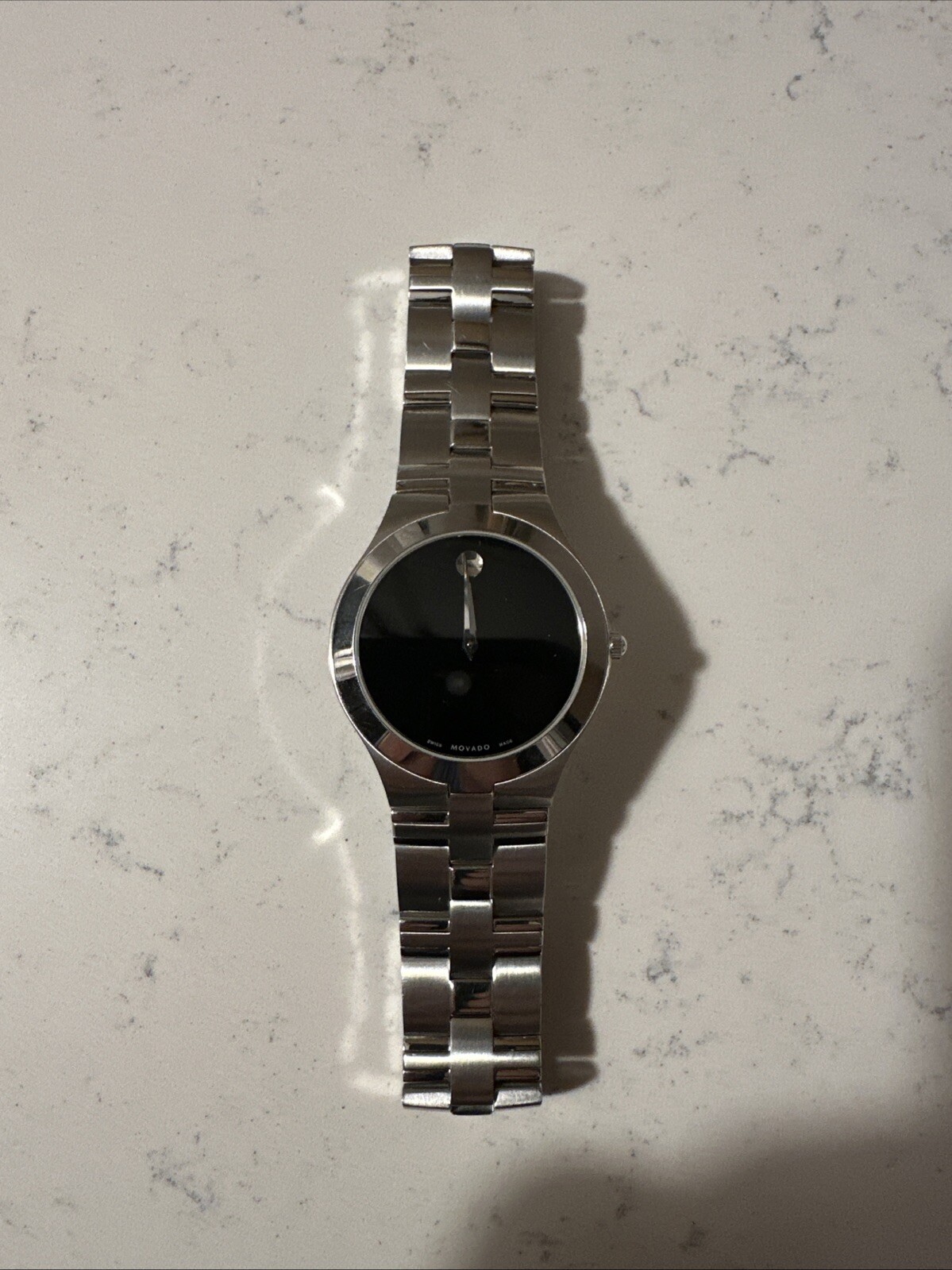 Movado Veturi Men’s Black Dial Stainless Steel Watch – 0607415 ($895 MSRP)