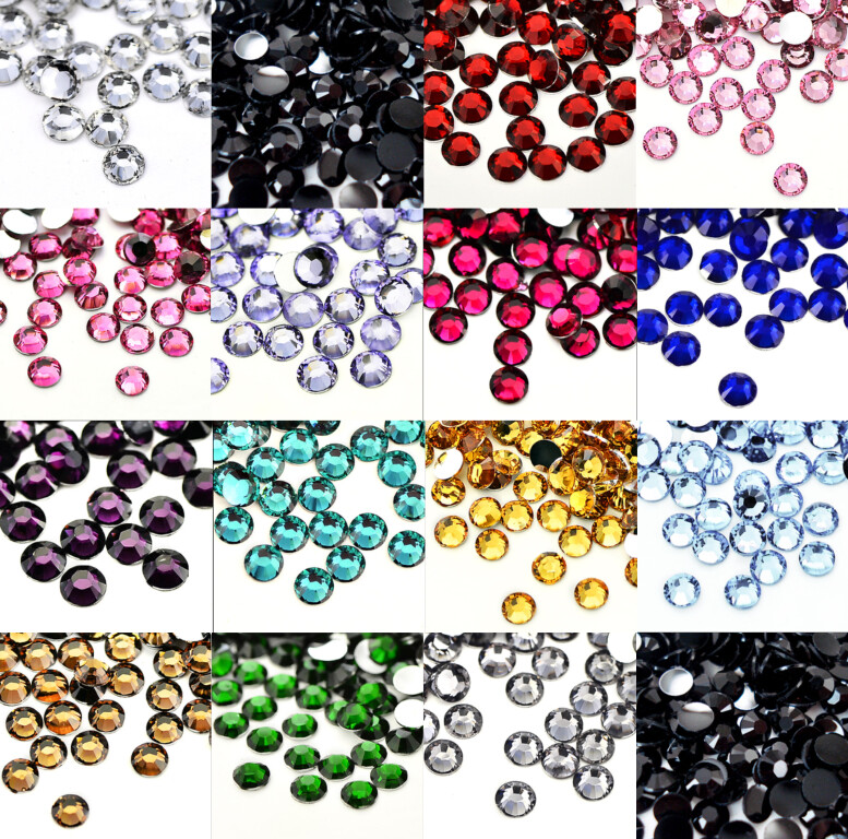 Crystal Flat Back Round ACRYLIC Rhinestone Gem 3 mm 4 mm 5 mm 6 mm 7 mm 8 mm