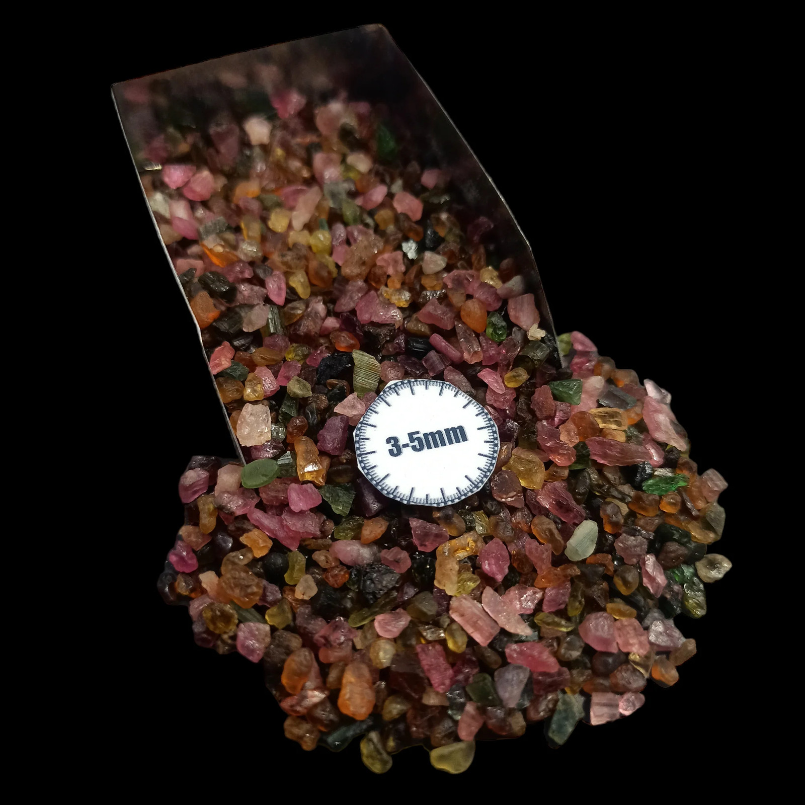 Multi Tourmaline Coarse Gemstone 3-5mm for Bottles Home Decor