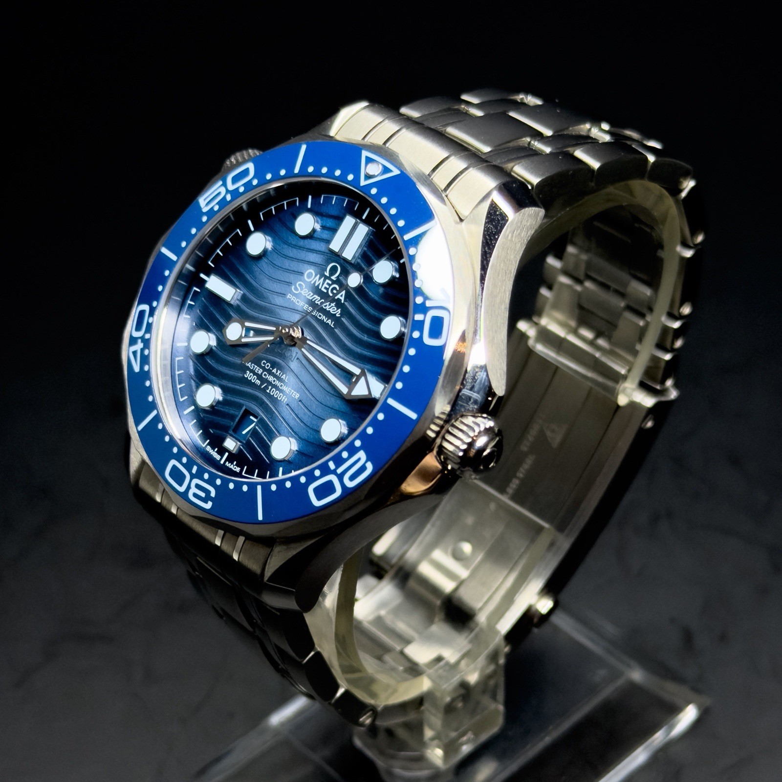 Omega Seamaster Diver 300M 210.30.42.20.03.003 42mm Summer Blue Dial Box & Paper