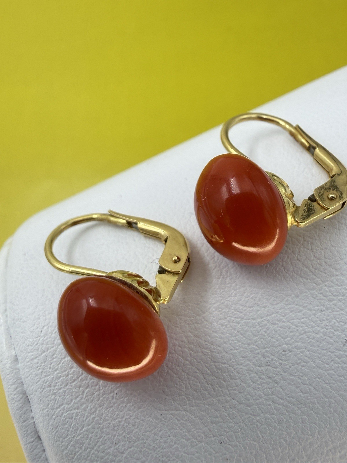 earrings earrings CORAL red MEDITERRANEAN CORAL gold 18KT GOLD-750